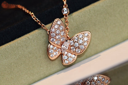 [LUXE NOBLE]BUTTERFLY DIAMOND NECKLACE