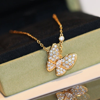 [LUXE NOBLE]BUTTERFLY DIAMOND NECKLACE