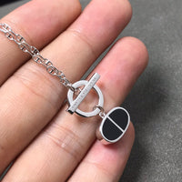 [LUXE NOBLE]CHAINE VERSO BLACK CERAMIC  NECKLACE