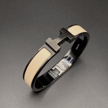 [LUXE NOBLE]H BRACELET 12MM BLACK BEIGE CERAMIC