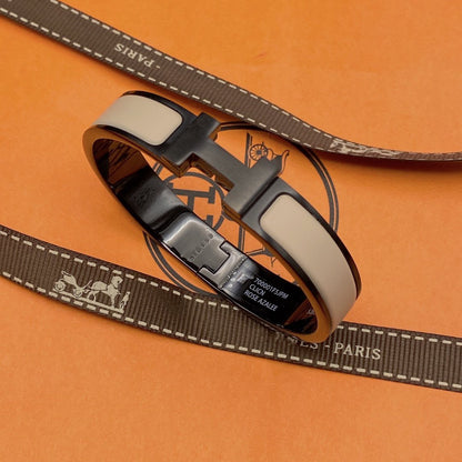 [LUXE NOBLE]H BRACELET 12MM BLACK BEIGE CERAMIC