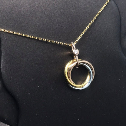 [Luxe Jewelry]TRINITY  NECKLACE 1 DIAMOND