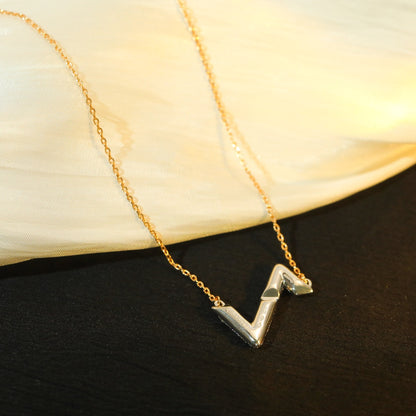 [LUXE NOBLE]VOLT SILVER DIAMOND PEDANT NECKLACE