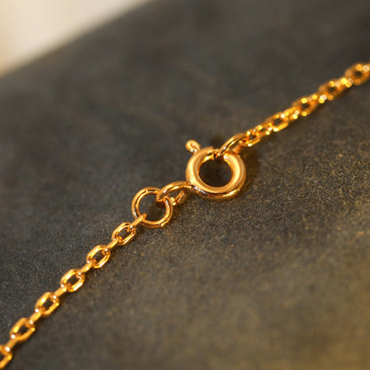 [LUXE NOBLE]SUN PEDANT PINK GOLD 1 DIAMOND NECKLACE
