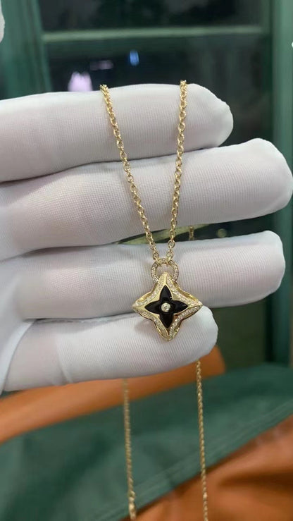 [LUXE NOBLE]STAR PEDANT PINK GOLD DIAMOND NECKLACE