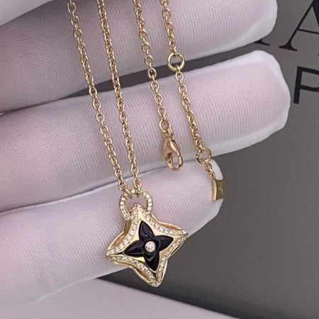 [LUXE NOBLE]STAR PEDANT PINK GOLD DIAMOND NECKLACE