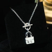 [LUXE NOBLE]POP H PEDANT SILVER NECKLACE
