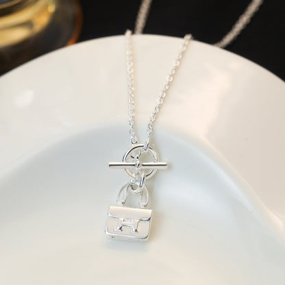 [LUXE NOBLE]POP H PEDANT SILVER NECKLACE