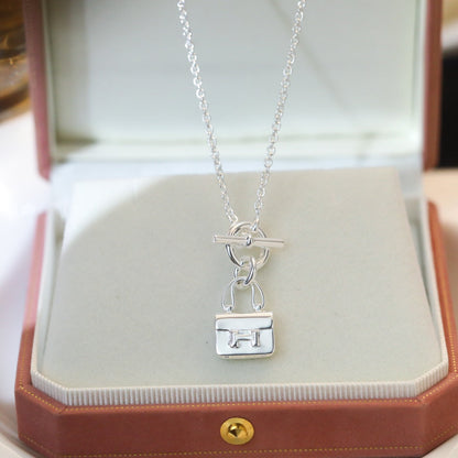 [LUXE NOBLE]POP H PEDANT SILVER NECKLACE