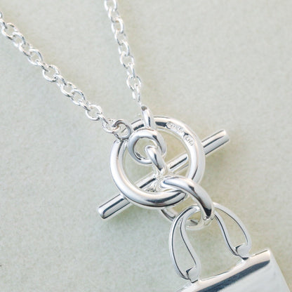 [LUXE NOBLE]POP H PEDANT SILVER NECKLACE