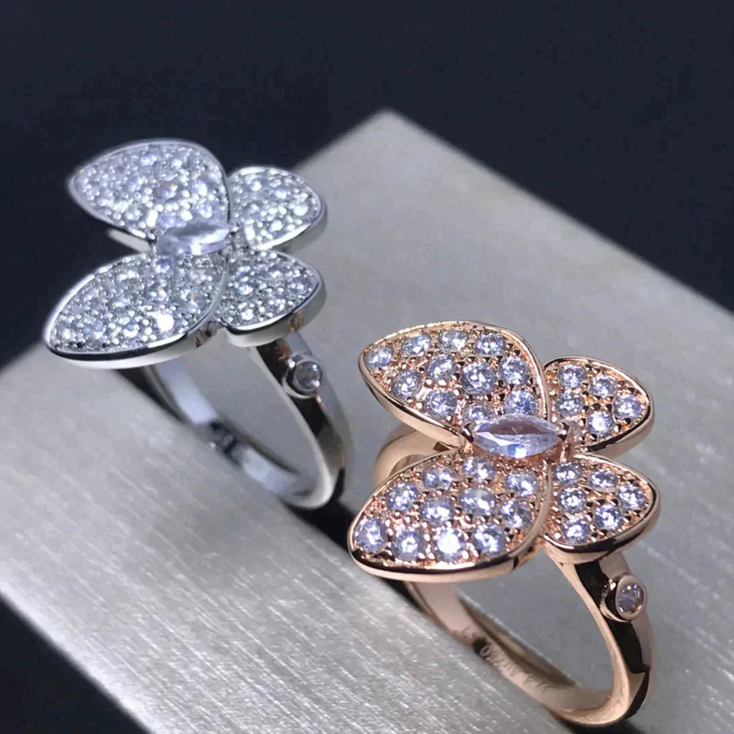 [LUXE NOBLE]BUTTERFLY PINK GOLD DIAMOND RING