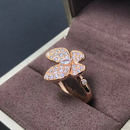 [LUXE NOBLE]BUTTERFLY PINK GOLD DIAMOND RING