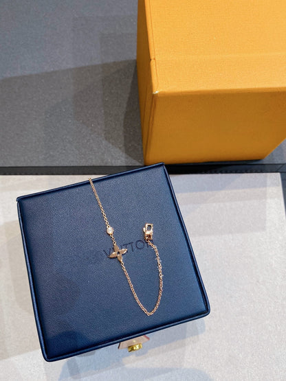 [LUXE NOBLE]スターダイヤモンド ピンクゴールドブレスレット