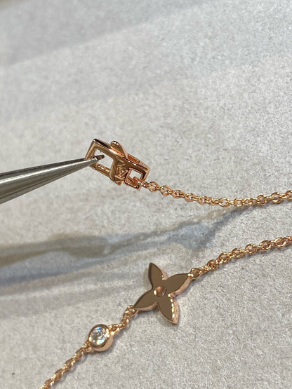 [LUXE NOBLE]スターダイヤモンド ピンクゴールドブレスレット