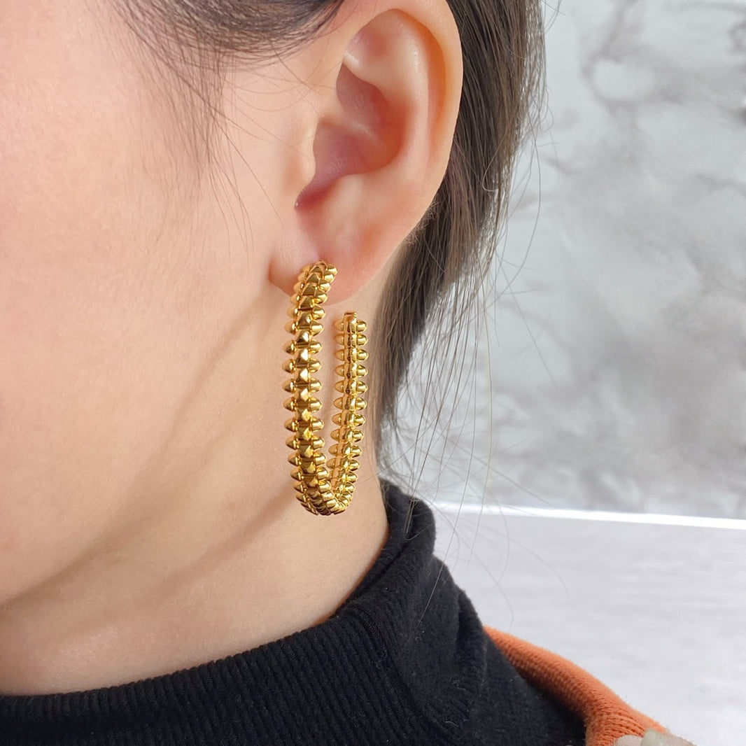 [LUXE NOBLE]CLASH HOOP EARRINGS