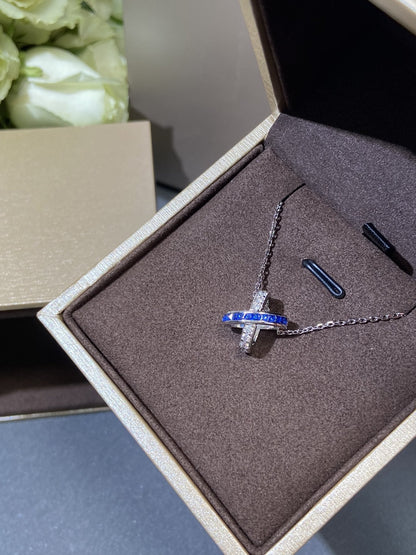 [LUXE NOBLE]LIENS DIAMOND SILVER NECKLACE