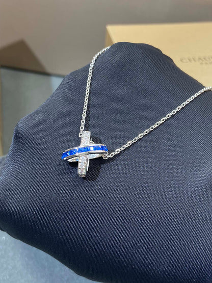 [LUXE NOBLE]LIENS DIAMOND SILVER NECKLACE