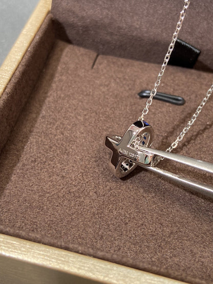 [LUXE NOBLE]LIENS DIAMOND SILVER NECKLACE
