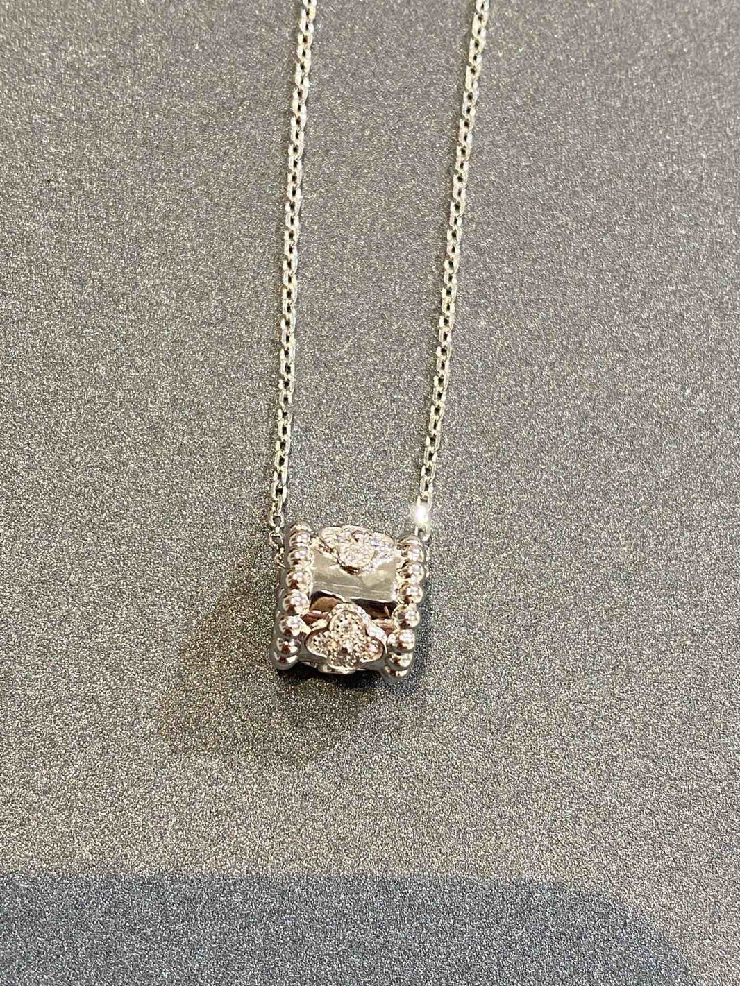 [LUXE NOBLE]PERLEE PEDANT SIVLER DIAMANT-HALSKETTE 