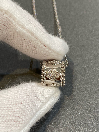 [LUXE NOBLE]PERLEE PEDANT SIVLER DIAMANT-HALSKETTE 