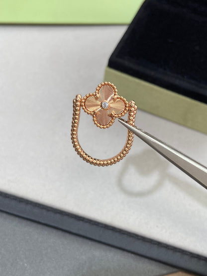 [LUXE NOBLE]CLOVER RIVERSIBLE RING ROSE GOLD COLLECTION