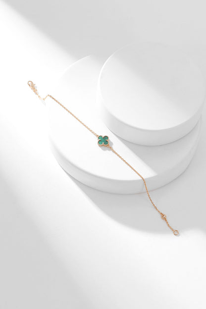 [LUXE NOBLE]CLOVER BRACELET MALACHITE 1 MOTIF