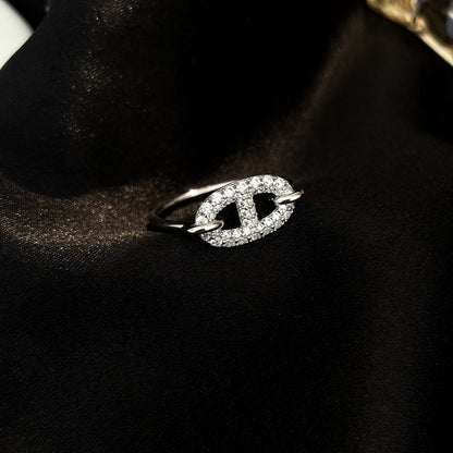 [LUXE NOBLE]RONDE KLEINER SILBER-DIAMANTRING