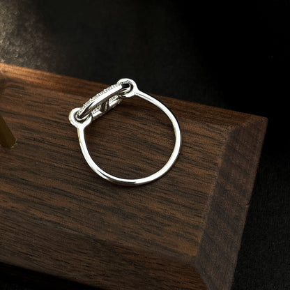 [LUXE NOBLE]RONDE KLEINER SILBER-DIAMANTRING