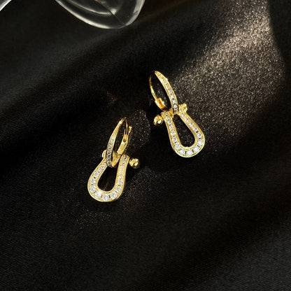 [LUXE NOBLE]FORCE 10 FULL DIAMOND DROP EARRINGS MEDIUM MODEL