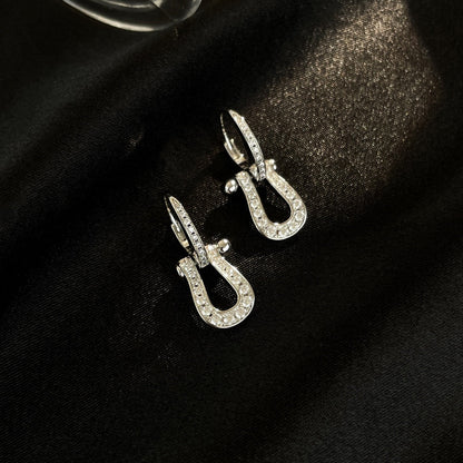 [LUXE NOBLE]FORCE 10 FULL DIAMOND DROP EARRINGS MEDIUM MODEL