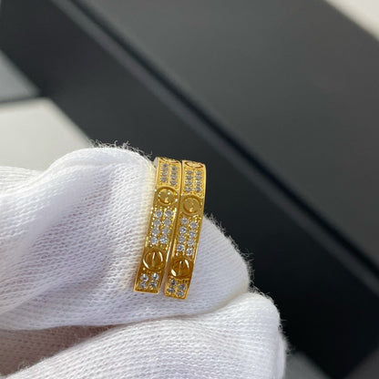 [LUXE NOBLE] LOVE DIAMOND GOLD CREOLEN