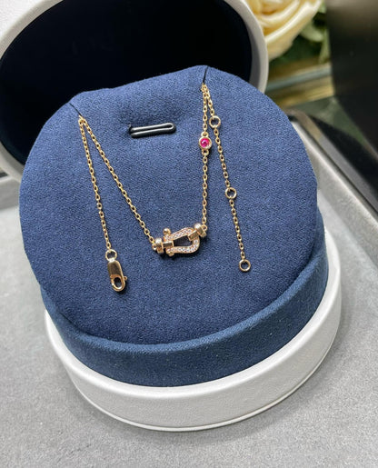 [LUXE NOBLE]FORCE 10 DIAMOND PINK GOLD NECKLACE
