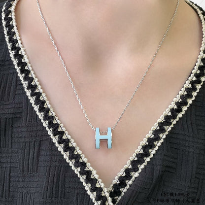 [LUXE NOBLE]POP H スカイブルーネックレス