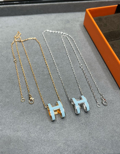 [LUXE NOBLE]POP H スカイブルーネックレス