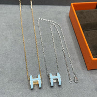 [LUXE NOBLE]POP H スカイブルーネックレス