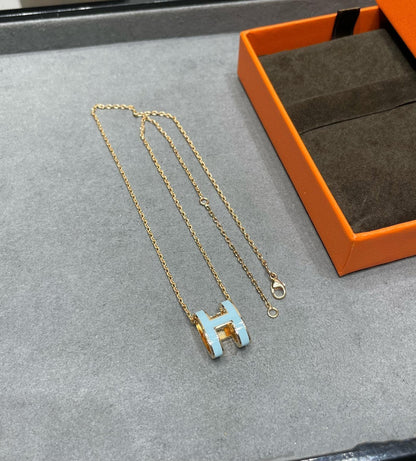 [LUXE NOBLE]POP H スカイブルーネックレス