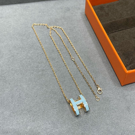 [LUXE NOBLE]POP H スカイブルーネックレス
