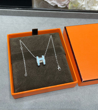 [LUXE NOBLE]POP H スカイブルーネックレス