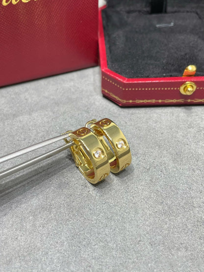 [LUXE NOBLE] LOVE 5,5 MM 1 DIAMANT-OHRRINGE