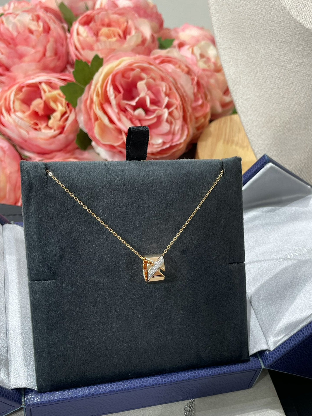 [LUXE NOBLE]LIENS EVIDENCE DIAMOND NECKLACE