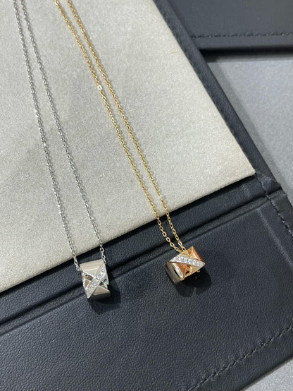 [LUXE NOBLE]LIENS EVIDENCE DIAMOND NECKLACE