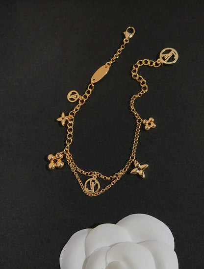 [LUXE NOBLE] Armband in blühendem Rosa-Gold-Perlmutt