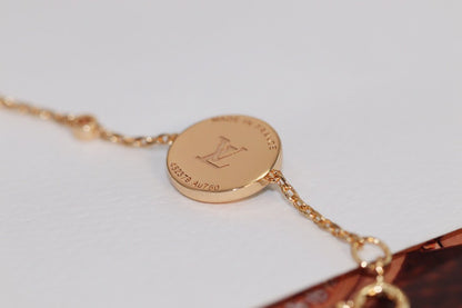 [LUXE NOBLE]スター＆サン 4モチーフ ピンクゴールド マラカイトブレスレット