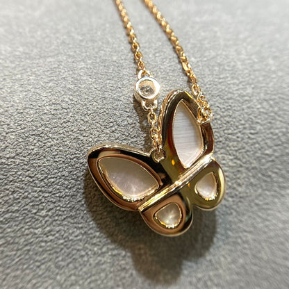 [LUXE NOBLE]BUTTERFLY MOP DIAMOND NECKLACE