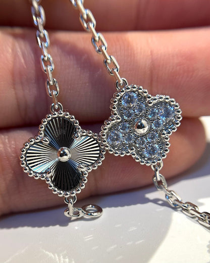 [LUXE NOBLE] CLOVER 5 MOTIF LASER BRACELET COLLECTION