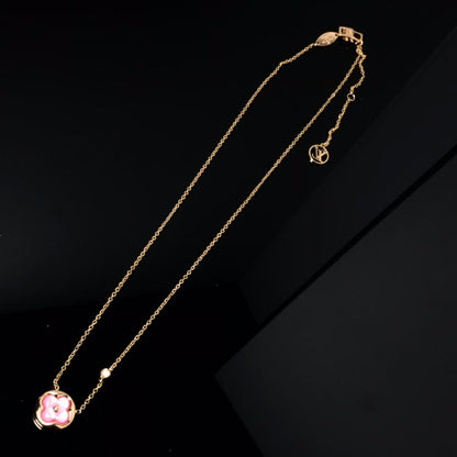[LUXE NOBLE]COLOR BLOSSOM PINK MOP SUN GOLD KETTE