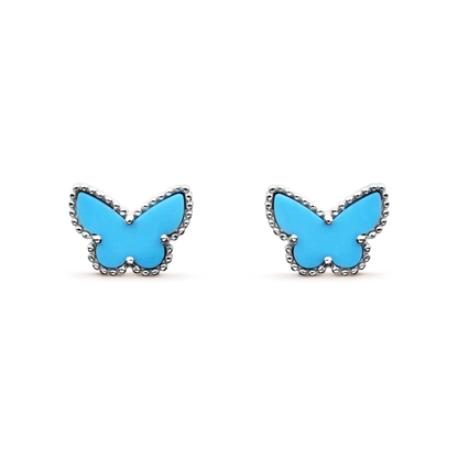 [LUXE NOBLE]BUTTERFLY TURQUOISE EARRINGS SILVER