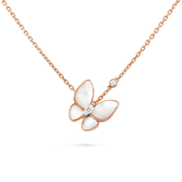 [LUXE NOBLE]BUTTERFLY MOP DIAMOND NECKLACE