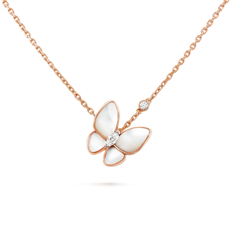 [LUXE NOBLE]BUTTERFLY MOP DIAMOND NECKLACE
