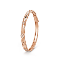 [LUXE NOBLE]CLOVER BRACELET 4MM DIAMONDS